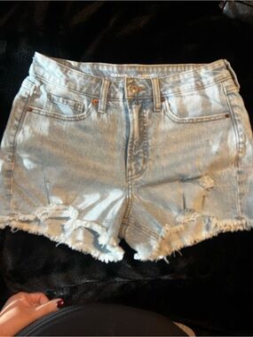 Old Navy Light Blue Distressed Denim OH high rise size 6 shorts